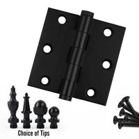 Door Hinge 3 x 3 Solid Brass – Black (US19)
