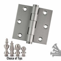 Door Hinge 3 x 3 Solid Brass – Satin Nickel (US15)