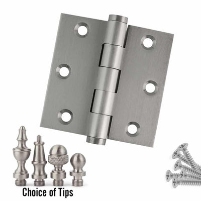 Door Hinge 3 x 3 Solid Brass – Satin Nickel (US15)