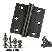 Door Hinge 3 x 3 Solid Brass – Pewter (US17A)