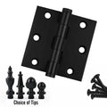 Door Hinge 3 x 3 Solid Brass – Black (US19)