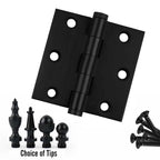 Door Hinge 3 x 3 Solid Brass – Black (US19)