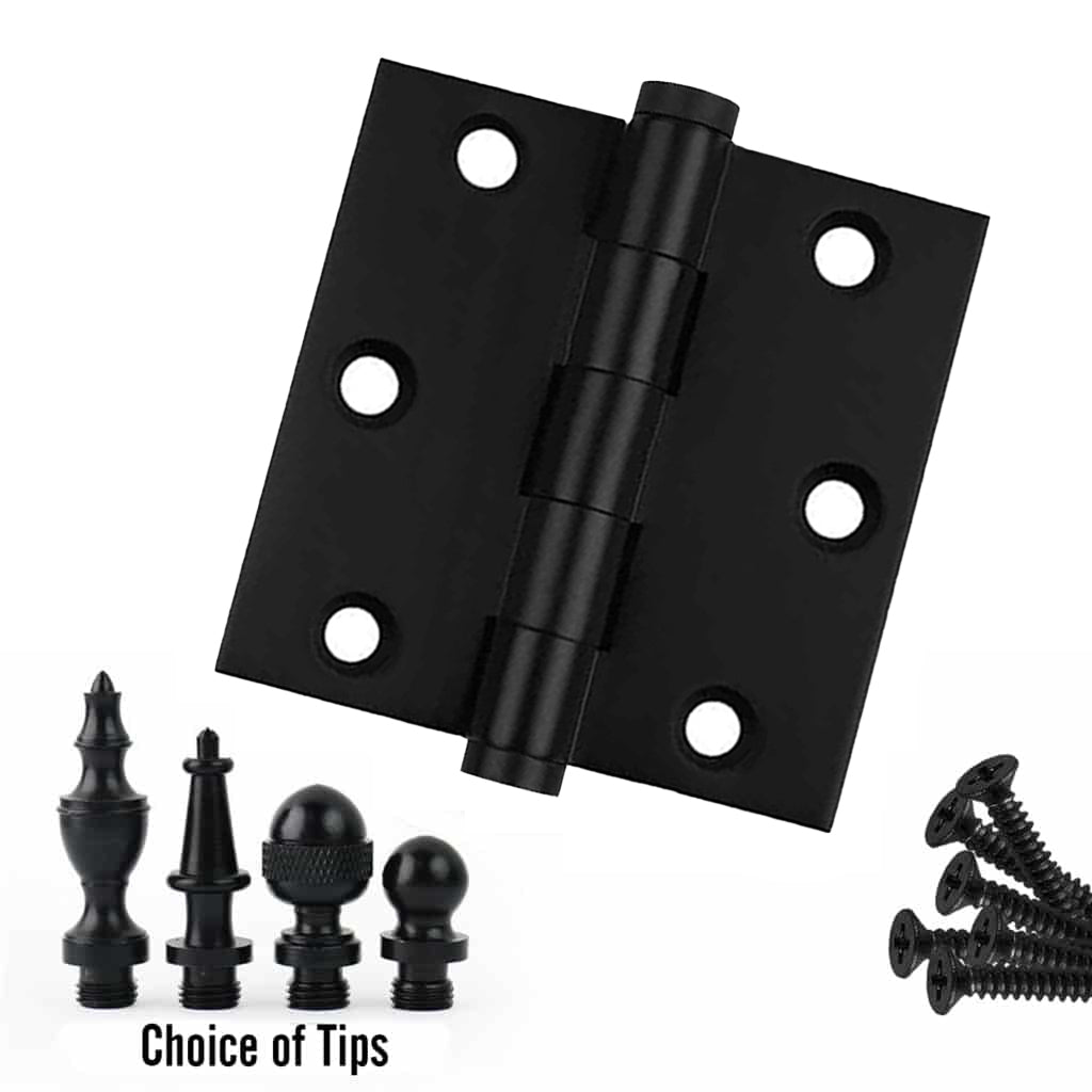Door Hinge 3 x 3 Solid Brass – Black (US19)