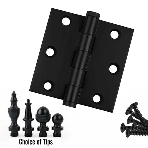Door Hinge 3 x 3 Solid Brass – Black (US19)
