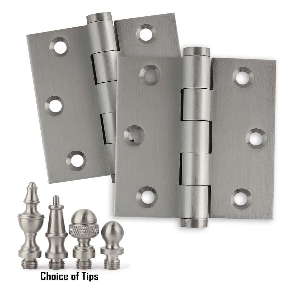 Door Hinge 3 x 3 Solid Brass – Satin Nickel (US15)