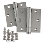 Door Hinge 3 x 3 Solid Brass – Satin Nickel (US15)