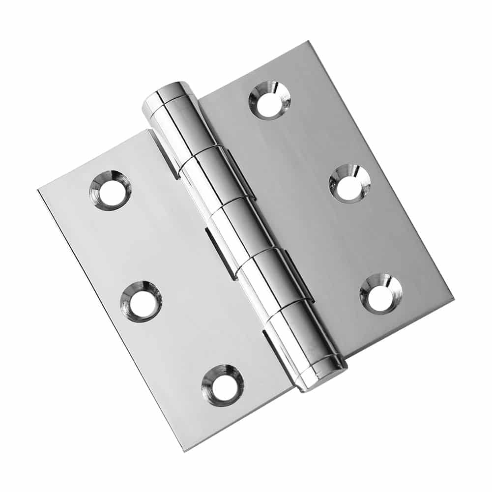 Door Hinge 3 x 3 Solid Brass – Polished Chrome (US26)