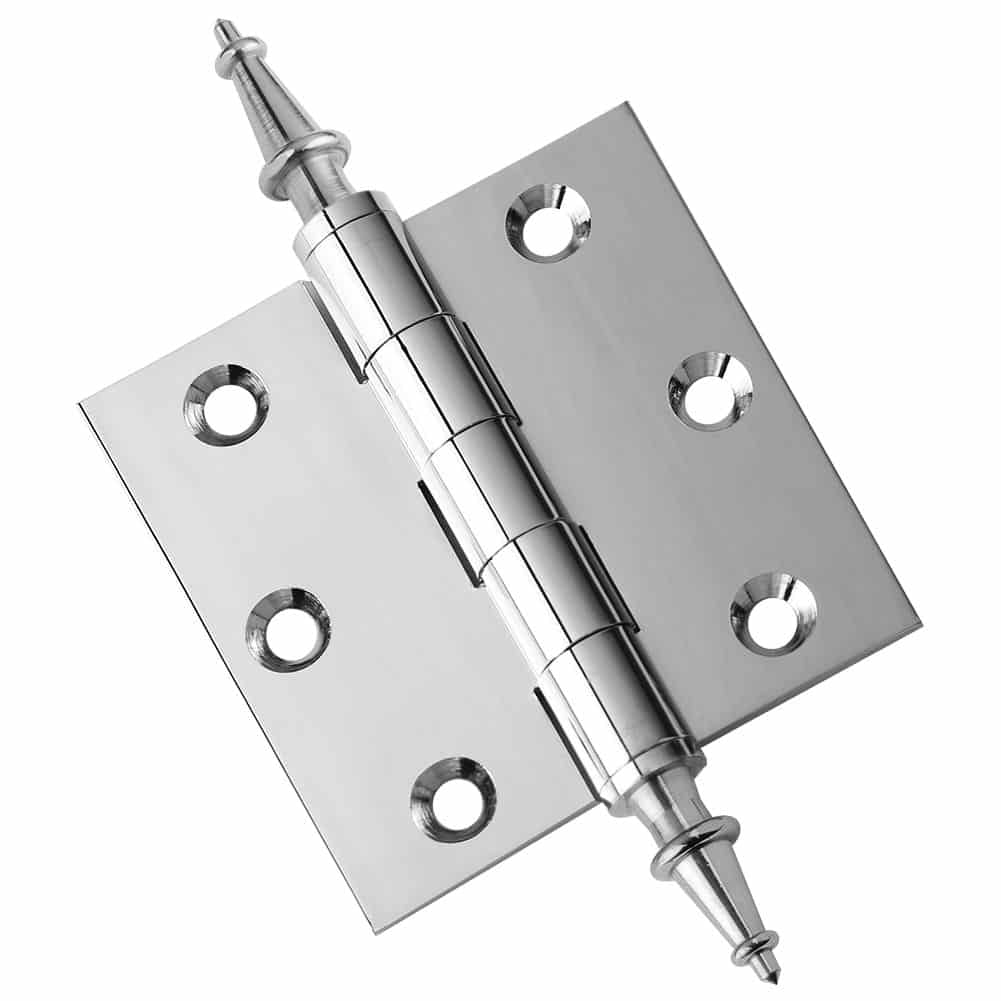 Door Hinge 3 x 3 Solid Brass – Polished Chrome (US26)