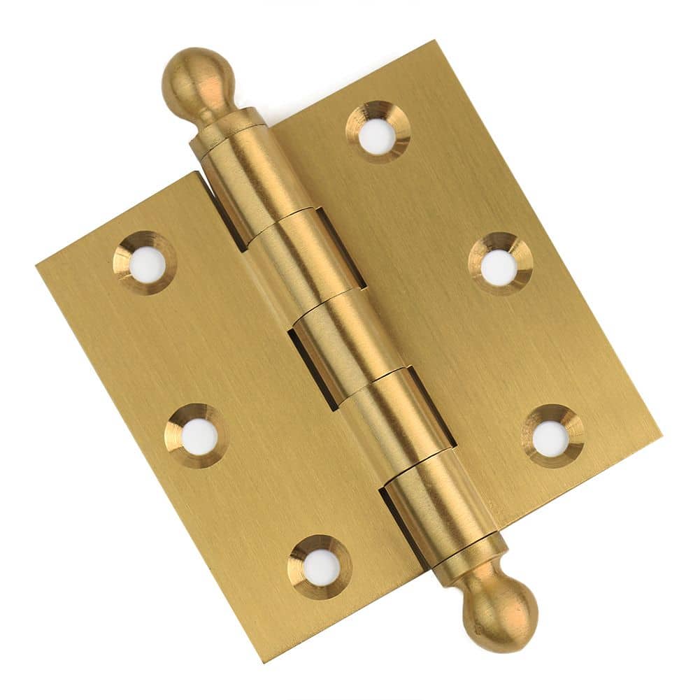 Door Hinge 3 x 3 Solid Brass – Satin Brass (US4)