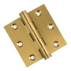 Door Hinge 3 x 3 Solid Brass – Satin Brass (US4)