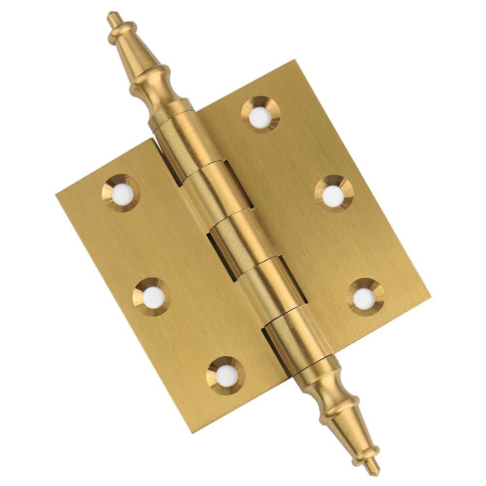 Door Hinge 3 x 3 Solid Brass – Satin Brass (US4)