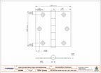Door Hinge 3 x 3 Solid Brass – Pewter (US17A)