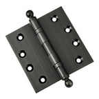 Door Hinge 4 x 4 Inch Solid Brass Ball Bearing – Pewter (US17A)