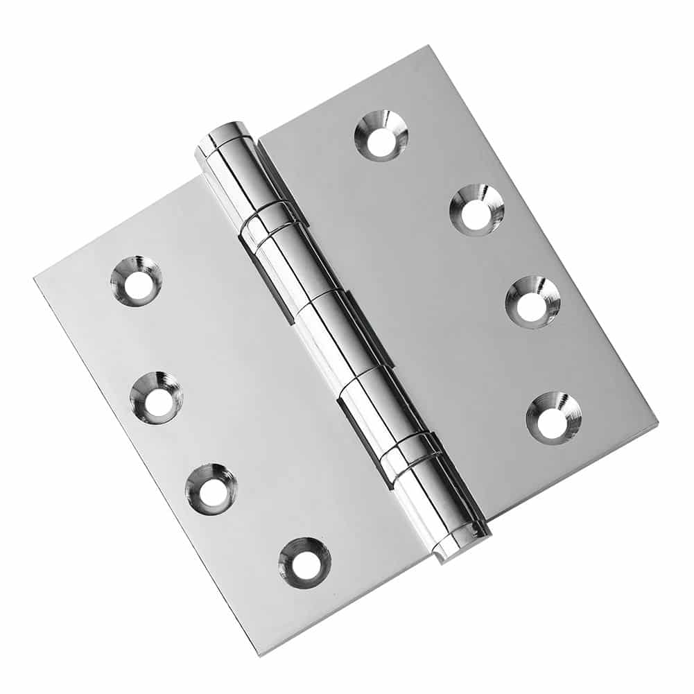 Door Hinge 4 x 4 Inch Solid Brass Ball Bearing – Polished Chrome (US26)
