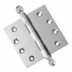 Door Hinge 4 x 4 Inch Solid Brass Ball Bearing – Polished Chrome (US26)
