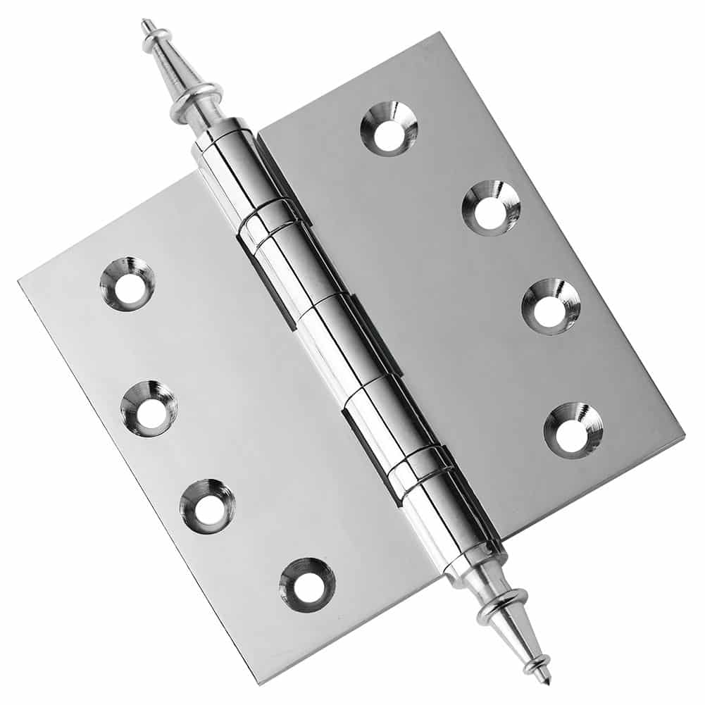 Door Hinge 4 x 4 Inch Solid Brass Ball Bearing – Polished Chrome (US26)