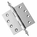 Door Hinge 4 x 4 Inch Solid Brass Ball Bearing – Polished Chrome (US26)