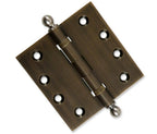 Door Hinge 4 x 4 Inch Solid Brass Ball Bearing – Antique Brass (US5)