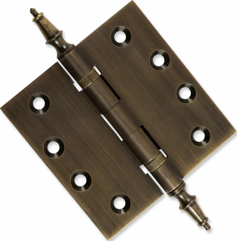 Door Hinge 4 x 4 Inch Solid Brass Ball Bearing – Antique Brass (US5)