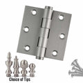 Door Hinge 3 x 3 Solid Brass – Satin Nickel (US15)