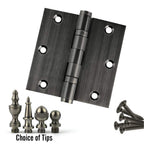 Door Hinge 3.5 x 3.5 Solid Brass Ball Bearing – Pewter (US17A)