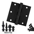 Door Hinge 3.5 x 3.5 Solid Brass Ball Bearing – Black (US19)