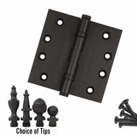 Door Hinge 4 x 4 Inch Solid Brass Ball Bearing – Oil Rubbed Bronze (US10B)