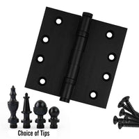 Door Hinge 4 x 4 Inch Solid Brass Ball Bearing – Black (US19)