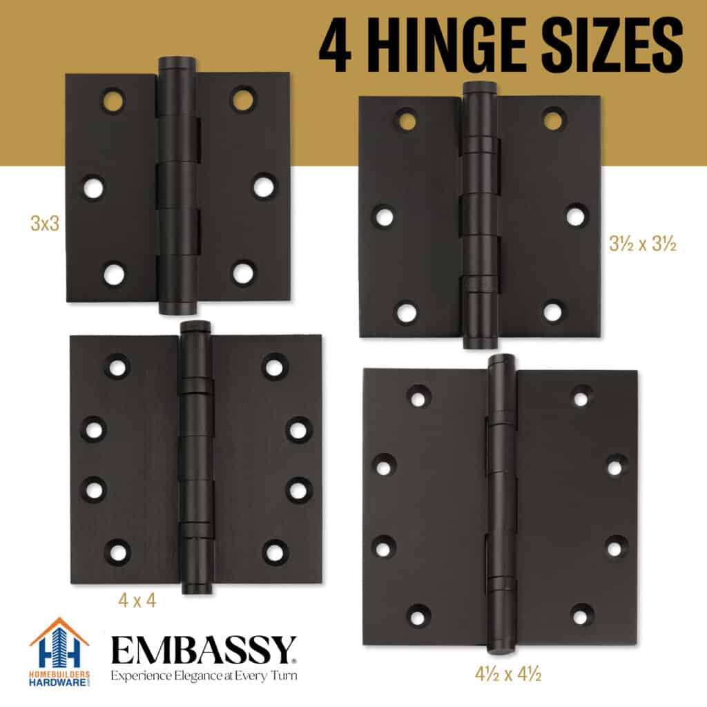 Door Hinge 3.5 x 3.5 Solid Brass Ball Bearing – Oil Rubbed Bronze (US10B)