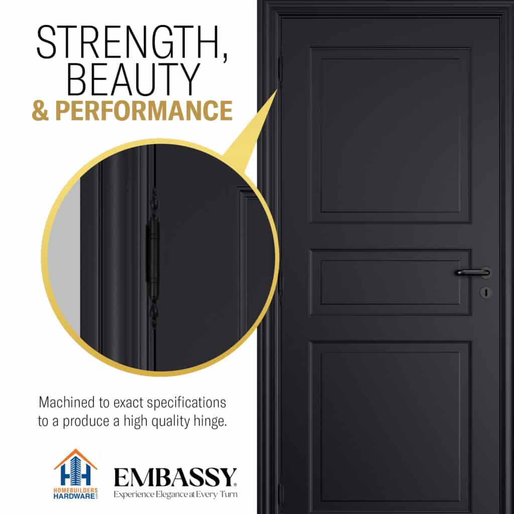 Door Hinge 3.5 x 3.5 Solid Brass Ball Bearing – Black (US19)