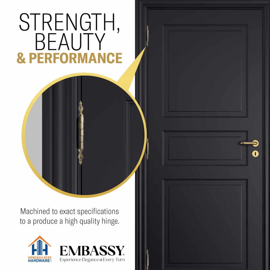 Door Hinge 3 x 3 Solid Brass – Antique Brass (US5)